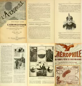 120 Old Issues of L'Aérophile Magazine - Early Aviation (1898-1910) on DVD - Picture 1 of 24
