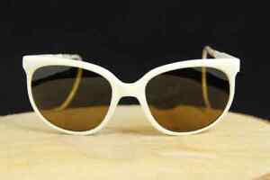 Vintage Vuarnet 002 White Cable Hook Sunglasses PX2000 Mineral Brown lens