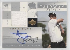 2002 Upper Deck Fairway Fabrics Retail Silver Auto Adam Scott #AS-AFF Auto