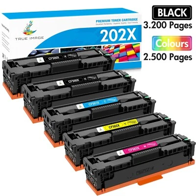 5x Tóner CF500A compatible con HP 202A 202X LaserJet Pro M254dw M281cdw M281fdw Foto 1 de 4