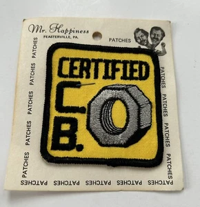 Vintage CB Radio Embroidered Patch Certified CB Nut CBer Mr. Happiness New - Picture 1 of 1