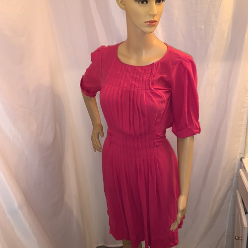 MINI ABITO rosa BALENCIAGA taglia 38 preamato con fiocco autocintura