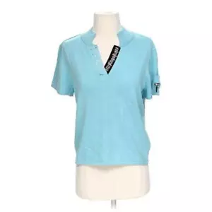 2010 NEU MIT ETIKETT NOS JAMIE SADOCK M BLAU SCHWARZ BAUMWOLLSTRICK 38 ZOLL BÜSTE PULLOVER - Bild 1 von 7