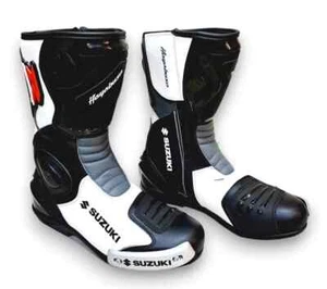 New Hayabusa Leather Motorcycle Racing Boot For Men Rider Track Sports Shoes Ce - Imagen 1 de 2
