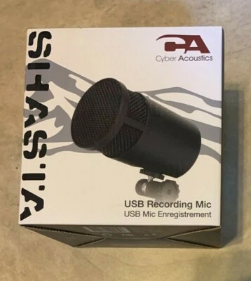 Cyber Acoustics CVL-2001 USB Micrófono Blogger con Soporte NUEVO en Caja Shasta Foto 1 de 2