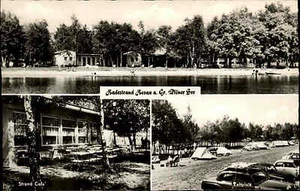Bosau am großen Plöner See s/w Mehrbild AK ~1950/60 Zeltplatz Badestrand u.a. - Picture 1 of 1