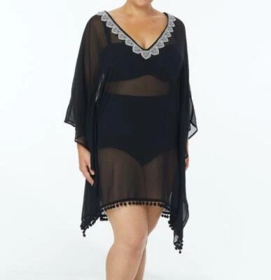 COCO REEF Plus Size 2X Black Cabana Caftan Cover-up NWT $82 - Image 1 of 2