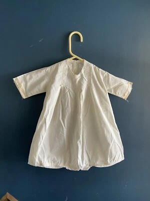 Antiguo Body Mameluco Corto Burbuja Calada Bebé Infante Blanco Núcleo De Colección Foto 1 de 4