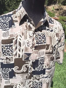 Men's Casual Hawaiian Shirts The Point Short Sleeve Size L - Picture 1 of 5