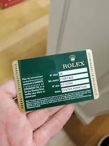 Garanzia Rolex 116613 Submariner Oro Acciaio 2009 ORIGINALE CARD - Foto 1 di 4