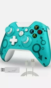 Blue Wireless Controller For xBox One, ps3, and Microsoft Windows 10 8 Bluetooth - Picture 1 of 11