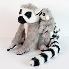 Adventure Planet Black Ring Tail Lemurs Mama and Baby Plush Realistic Stuffed