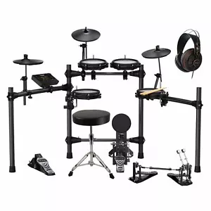 Nux DM210 8-piece All Mesh Head Electronic Drums w/ Double Kick Pedal - Picture 1 of 3