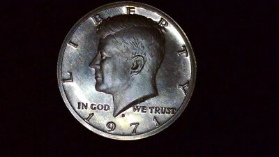 1971 s kennedy half dollar 50c cameo DDO & DDR rare! woody? error - Image 1 of 4