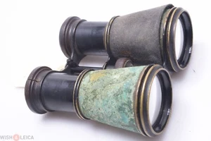✅ BINOCULARS GALILEAN DOUBLE TELESCOPE J. PLAMBECK HAMBURG c.1910 ANTIQUE BRASS  - Picture 1 of 5