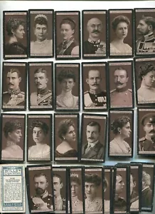 1908 W.O. & H.O WILLS CIGARETTES SERIES 2 PORTRAITS OF EUROPEAN ROYALTY CARD SET - Picture 1 of 3