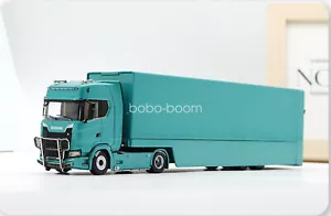 Camión KengFai 1/64 Scania V8 730S 4X2 con remolque modelo de automóvil diecast verde juguete - Imagen 1 de 7