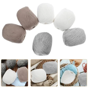 6 Balls Cashmere Yarn Fluffy Wool Hand Knitting Products DIY Handmade - Picture 1 of 12