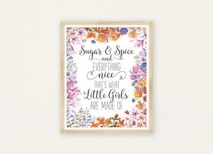 Sugar And Spice And Everything Nice, Kunstdeko mit Blumenmuster - Bild 1 von 5