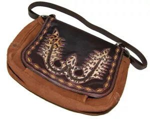 2195 $ Ralph Lauren Purple Label Western Wildleder Leder Messenger Bag USA braun - Bild 1 von 4
