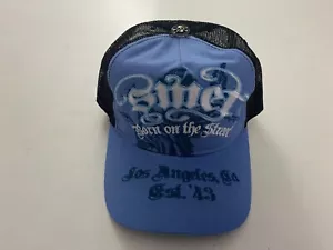 Vintage SMET by Christian Audigier Adjustable Trucker Hat Blue One Size - Picture 1 of 5