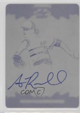 2015 Leaf Ultimate Draft Printing Plate Black 1/1 Ashe Russell #BA-AR3 Auto a2v
