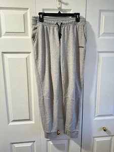 Pantaloni Adidas Uomo Grandi Grigio Running Pista Joggers Felpati Coulisse - Foto 1 di 5