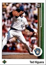 1989 Upper Deck Ted Higuera , Milwaukee Brewers #424