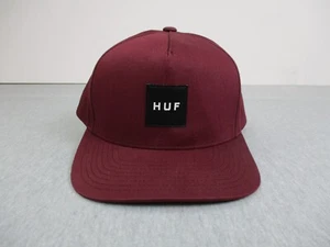 HUF Hat Cap Snap Back Red Black Logo Worldwide Adjustable Mens Surf Skate Hawaii - Picture 1 of 12