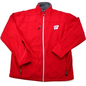 Giacca Wisconsin Badgers full zip rossa uomo L elegante peso medio - Foto 1 di 7