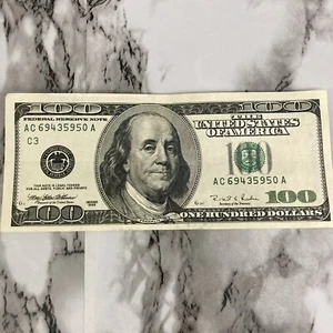Series 1996 $100 One Hundred Bill ~ Old Design ~ AC69435950 - Picture 1 of 1