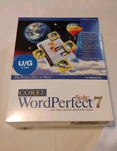 VTG Corel WordPerfect 7 Suite Software For Windows 95 Brand New Old Stock Sealed - Picture 1 of 5