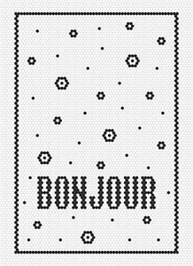 MAISON LORRAIN, 'Bonjour Mosaic' French Cotton Kitchen / Tea Towel, NEW - Picture 1 of 2