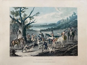 1826 Antique Print; Bagging the Fox after Loraine-Smith - Picture 1 of 5