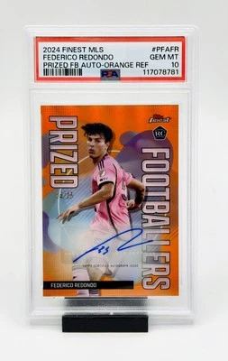 2024 Topps Finest MLS Federico Redondo Premied Footballers Orange Auto /25 PSA 10 - Imagem 1 de 4