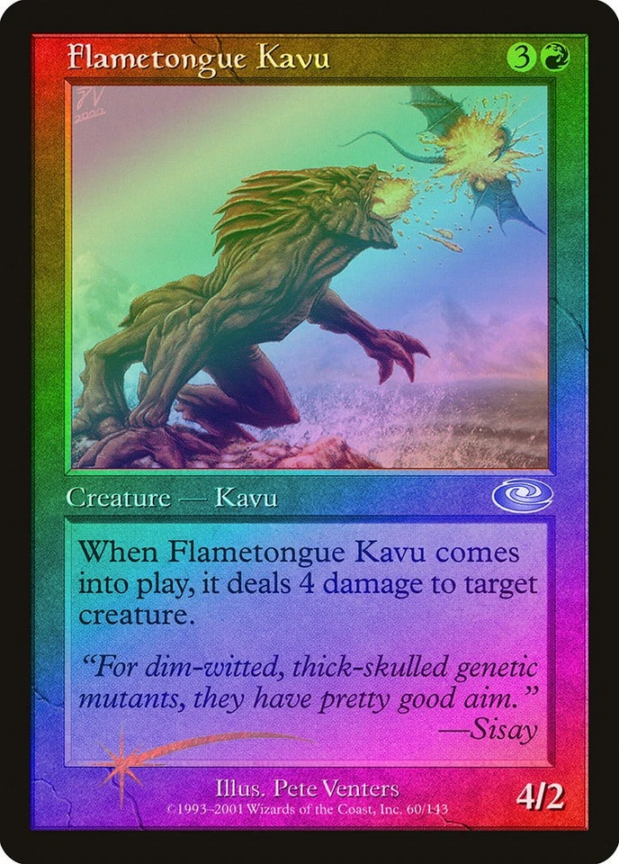 Flametongue Kavu FOIL Planeshift HEAVILY PLD Red Uncommon MAGIC CARD ABUGames - Image 1 of 1