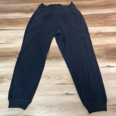 Champion Women Black Ribbed Track Pants Medium Joggers Sweatpants Size M - Image 1 of 4