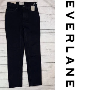 Everlane Neu mit Etikett The Original Cheeky Damenjeans mit Stretch schwarz Denim Größe 24 - Bild 1 von 10