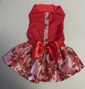 Hunde Weihnachtsgeschirr Kleid mit Schleife Größe 7 Small - Bild 1 von 1