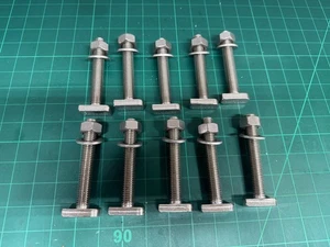 10x Sujetadores Acero Inoxidable A4-80 A4-70WM Tuercas y Pernos - Imagen 1 de 7