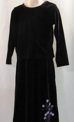 Zone Girl 紫色丝绒 2 件套蝴蝶套装 5-6 码 — 第 1/2 张图片