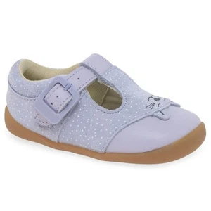 Clarks Mädchen Pre-Walker Schuhe - Roamer Cub Lilac Größe UK 3,5 G EU 19 /REF40 - Bild 1 von 5