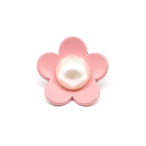 Cute Pink Flower Shank Sewing Buttons 20 Pcs - 25mm, 1" - Picture 1 of 5