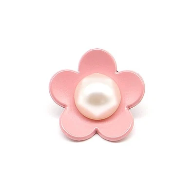 Cute Pink Flower Shank Sewing Buttons 20 Pcs - 25mm, 1" - Image 1 of 4