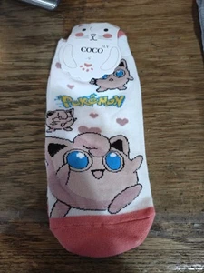 ER1-COCO Pokemon Jiggypuff Socks One Pair Size 5-10 - Picture 1 of 2