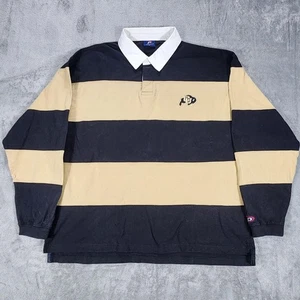 Camisa De Colección Jugador Profesional Rugby Colorado Buffaloes Para Hombres 2XL Negra Dorada Años 90 - Imagen 1 de 12