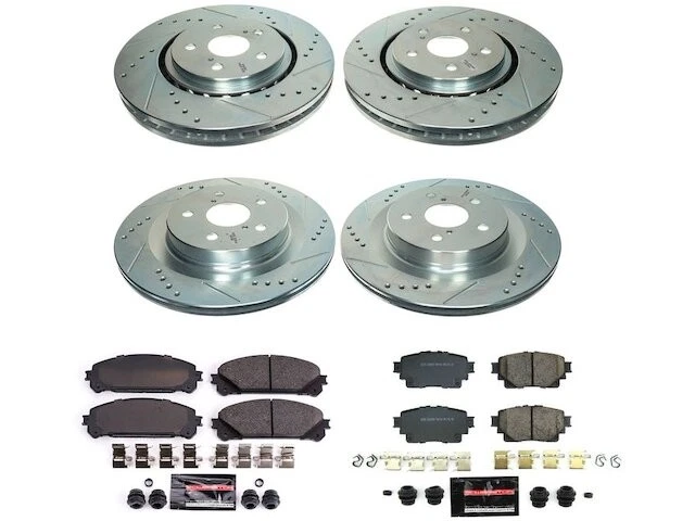 Kit de pastillas de freno y rotor delanteras y traseras para Toyota Sienna 2022 2021-2024 JZ224GC Foto 1 de 1