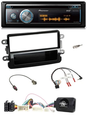 Pioneer Lenkrad DAB USB CD Bluetooth Autoradio für Dacia ab 2012 piano schwarz - Bild 1 von 4