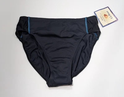 L.L. Bikini Bean para mujer Beansurf parte inferior de natación azul marino panel de malla elástica 10 nuevo Foto 1 de 4