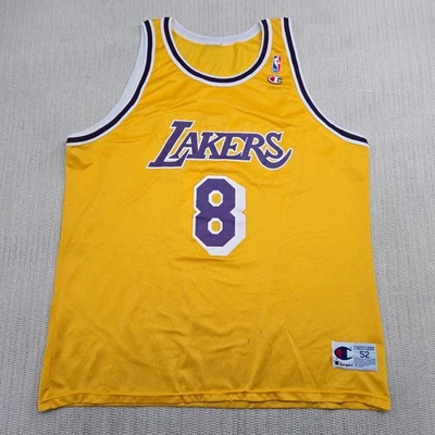 Vintage Champion Los Angeles Lakers Basketball Jersey Mens 52 Yellow Kobe Bryant - Image 1 of 4